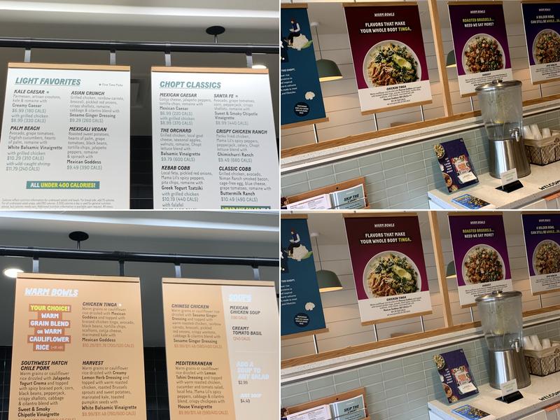 Chopt Creative Salad Co. Menu