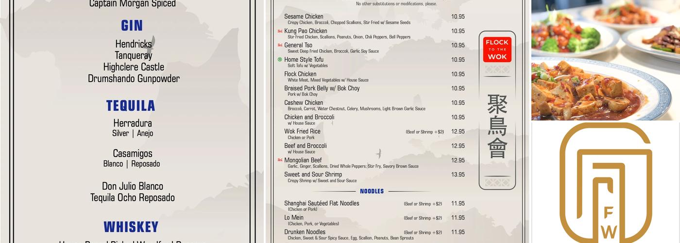 Flock to the Wok Menu