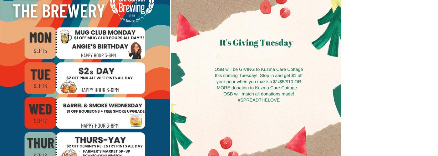 RT66 Old School Brewing Menu