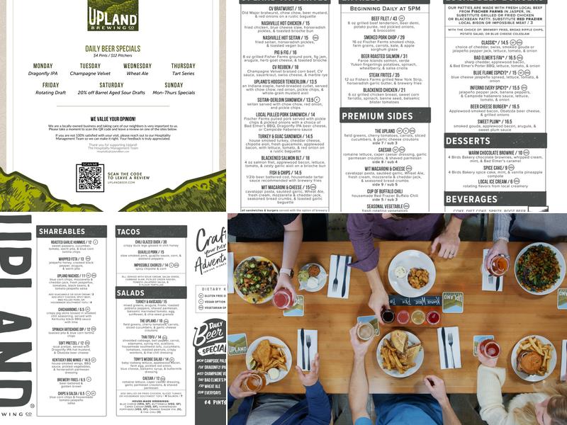 Upland FSQ Brewery Menu