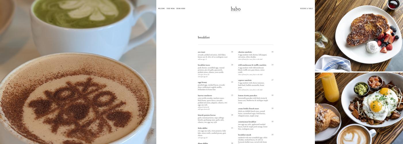 Babo Menu