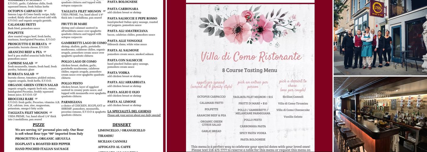 288 Lark Wine & Tap Menu