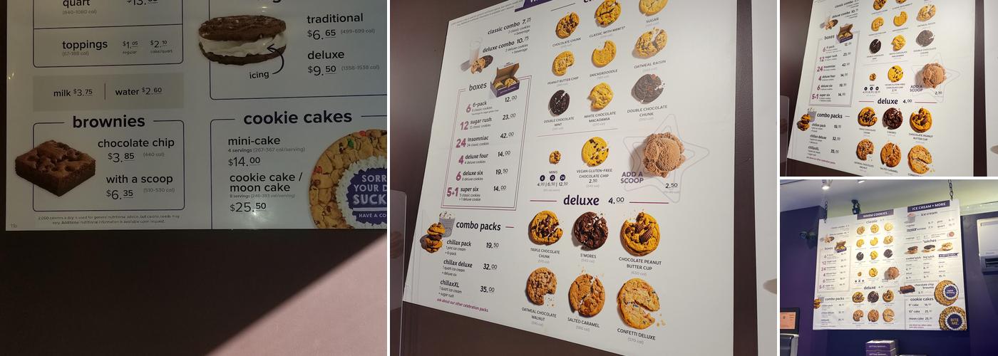 Insomnia Cookies Menu