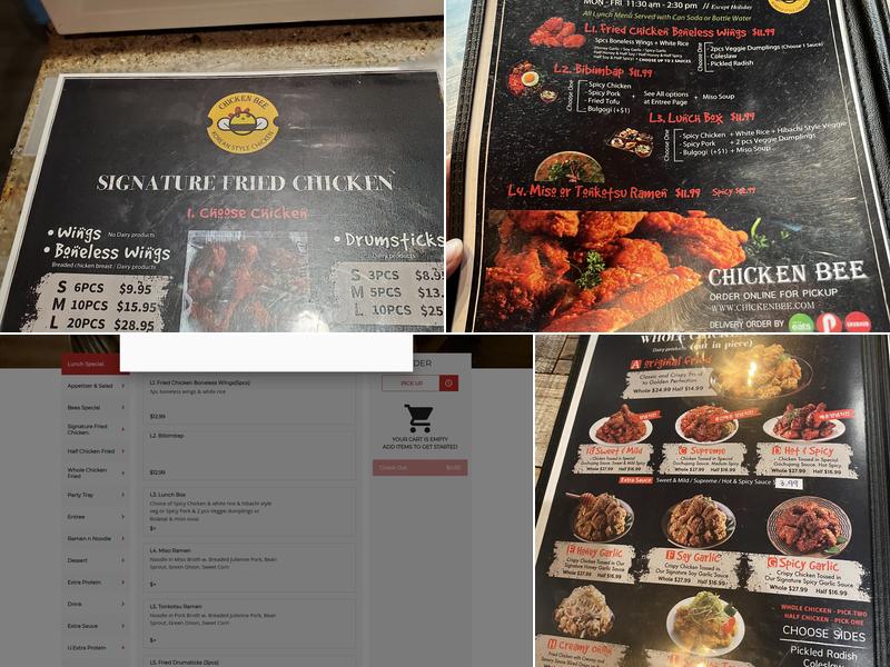 Chicken Bee Menu