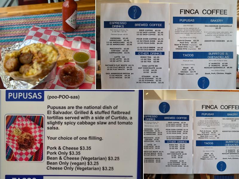 Finca Coffee Menu