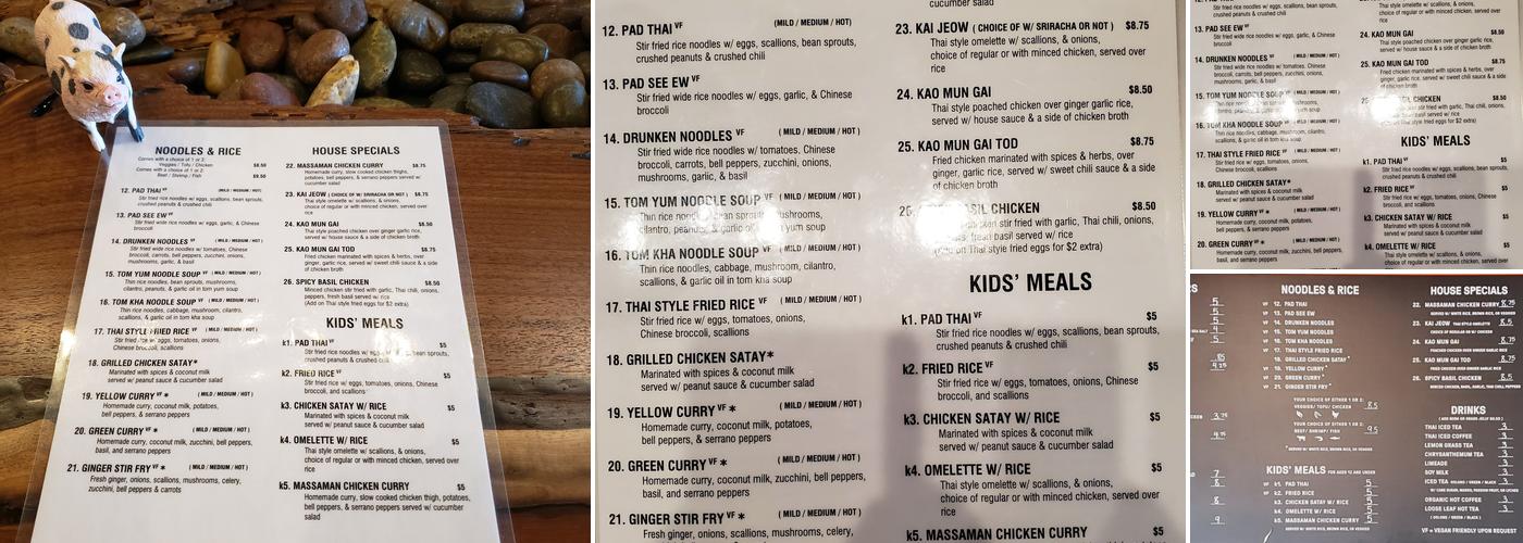 55 Thai Kitchen PB Menu