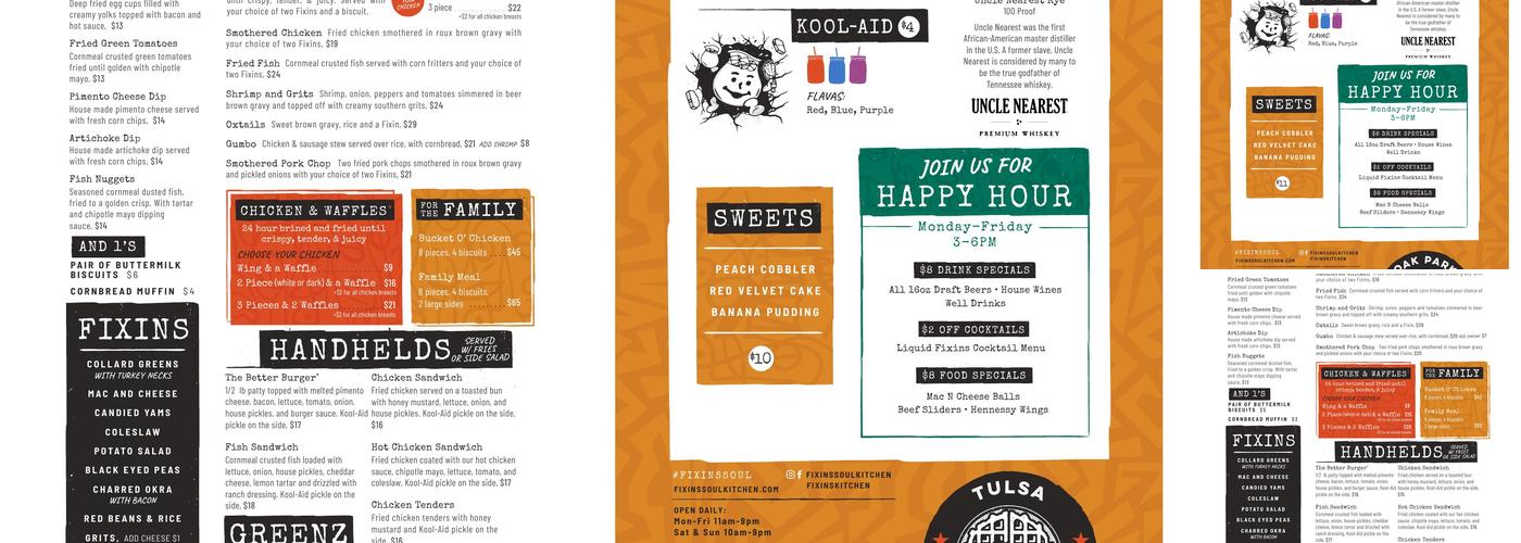 Fixins Soul Kitchen Menu