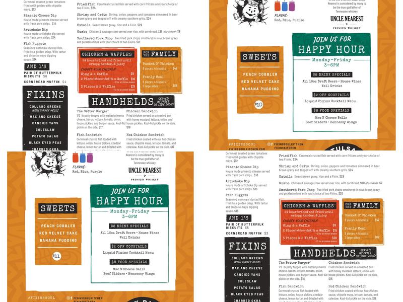 Fixins Soul Kitchen Menu