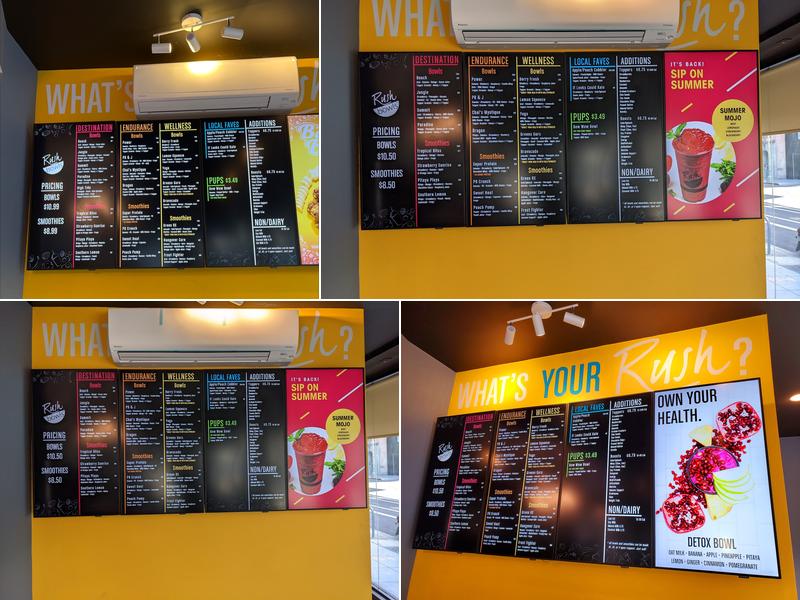 Rush Bowls Menu