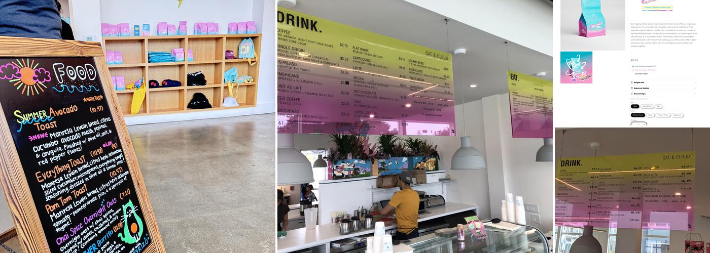 Cat & Cloud Coffee Menu