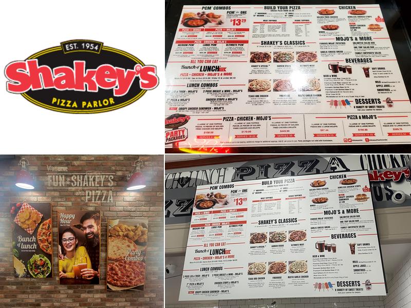 Shakey's Pizza Parlor Menu