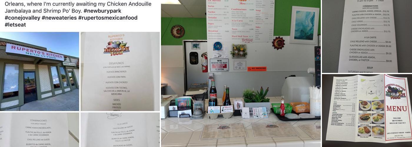 Ruperto's Kitchen Menu