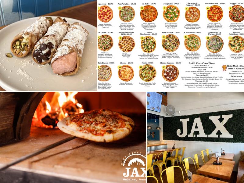 Jax Wood Fired Pizza Menu