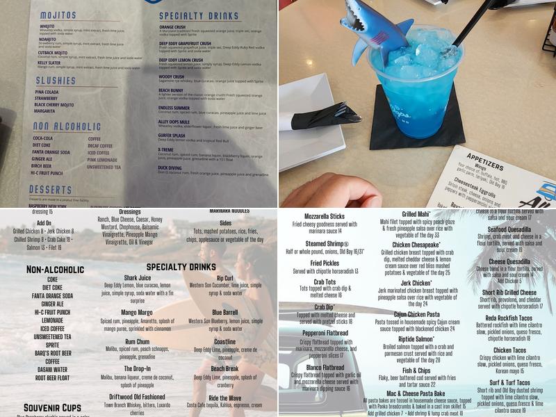 AlleyOops Uptown Menu