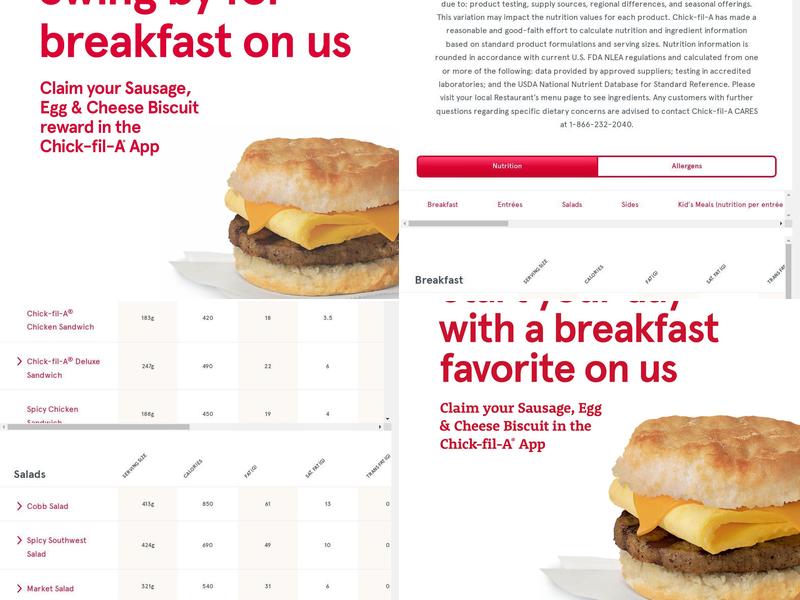 Chick-fil-A Menu