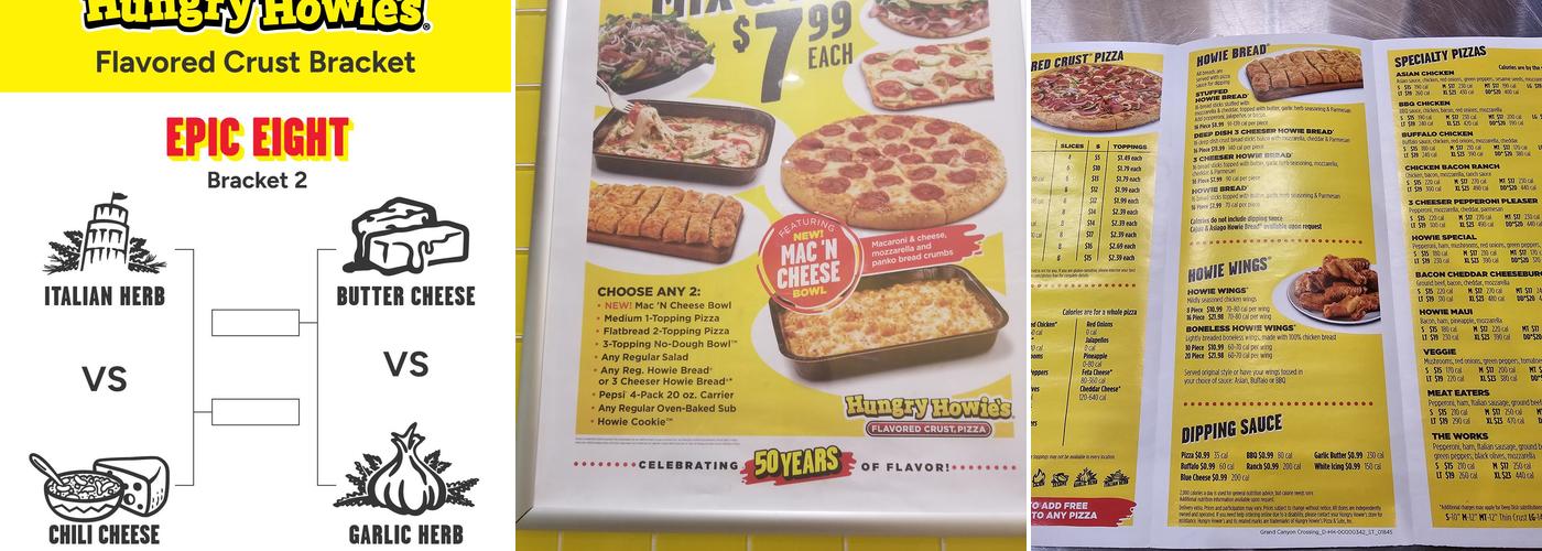Hungry Howies Menu
