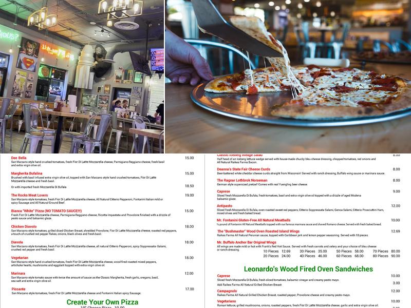 Fired Up Pizza and Larry's Giant Subs Menu