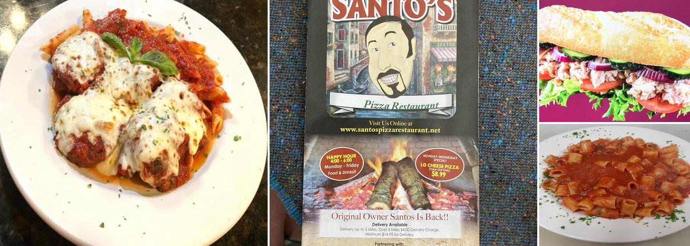 Original Santos Wood Fired Pizza Restaurant Menu