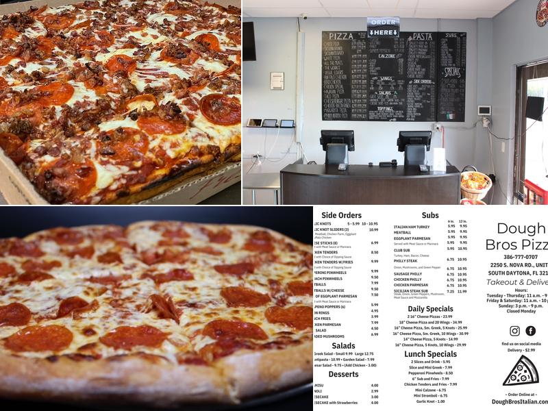 Dough Bros Pizza Menu