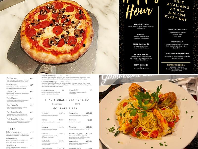 Tiramisù Pizzeria & Trattoria Menu