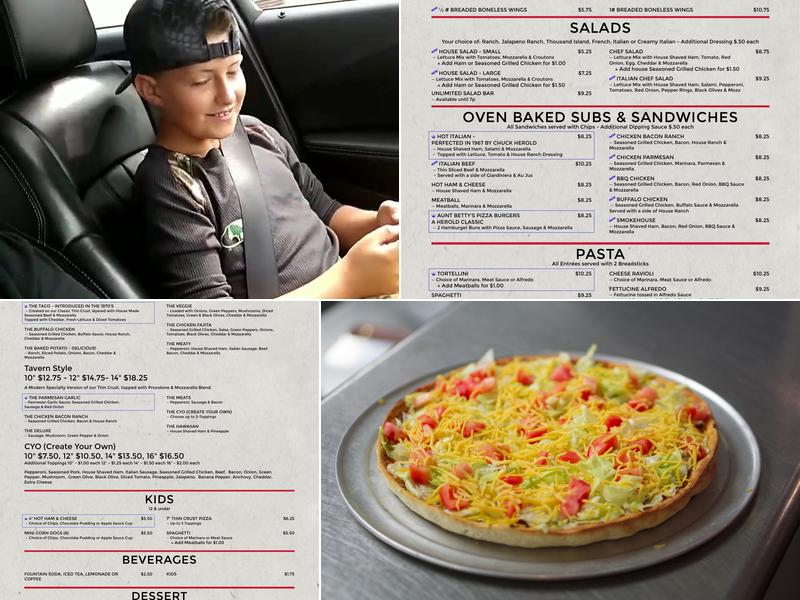 Herold's Pizza Oven Menu