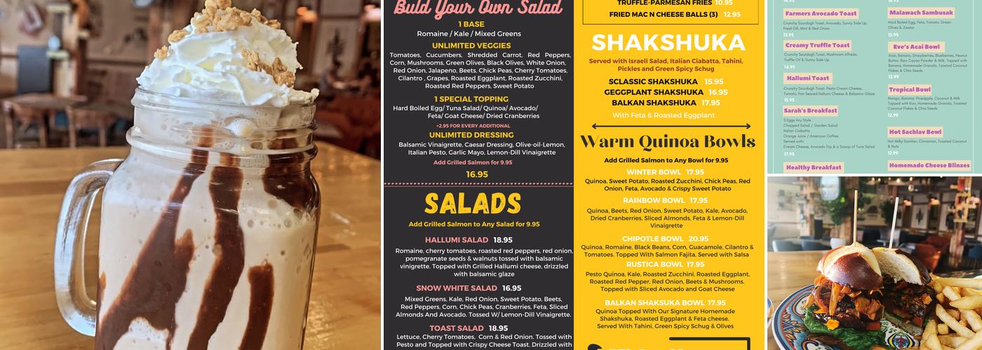 Eve's Garden Cafe Menu