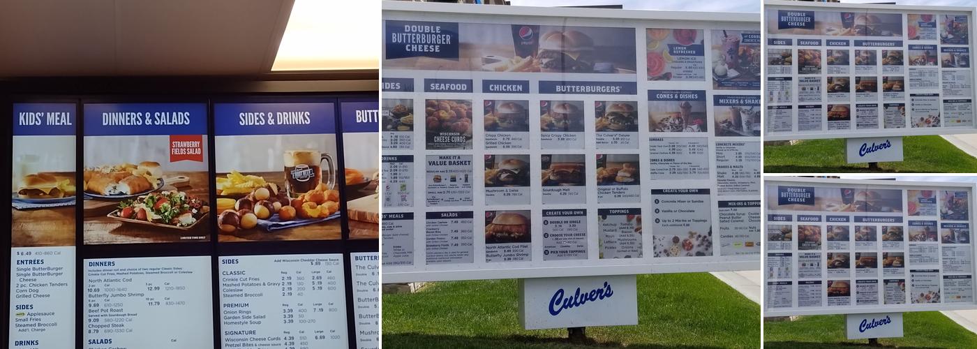 Culver’s Menu