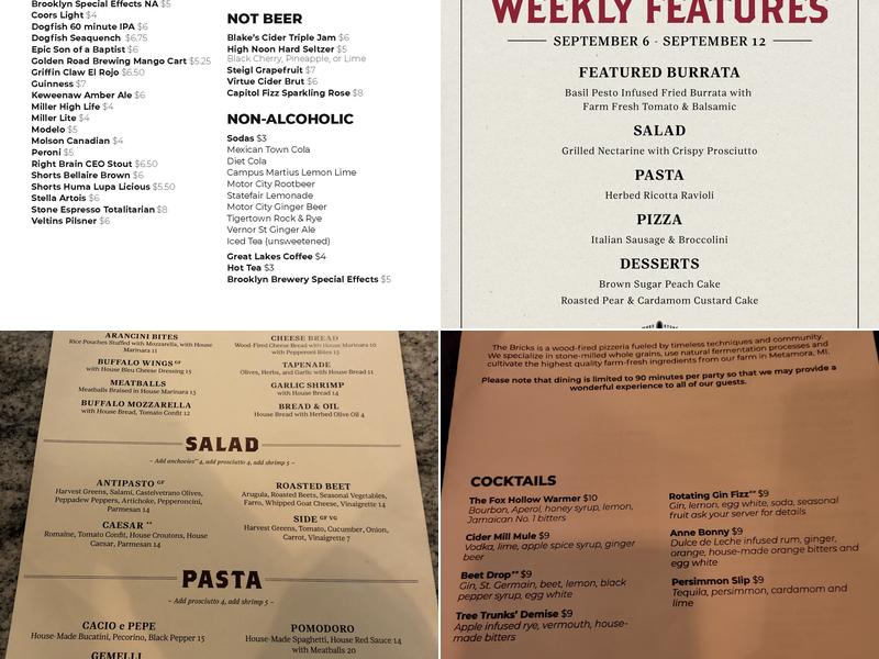 The Bricks Menu