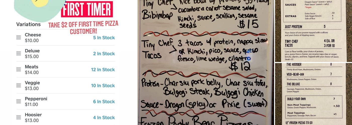 Tiny Chef Menu