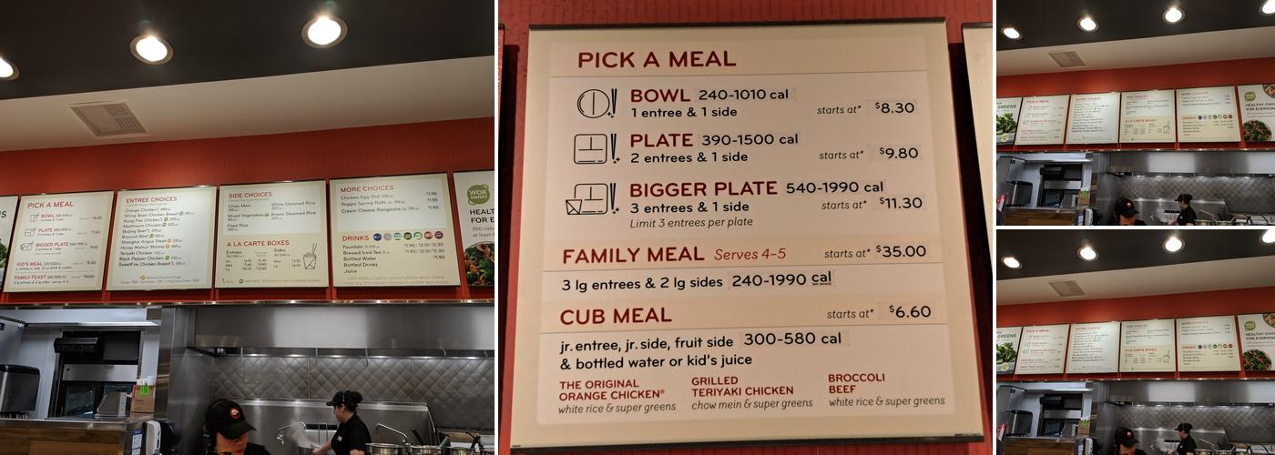 Panda Express Menu