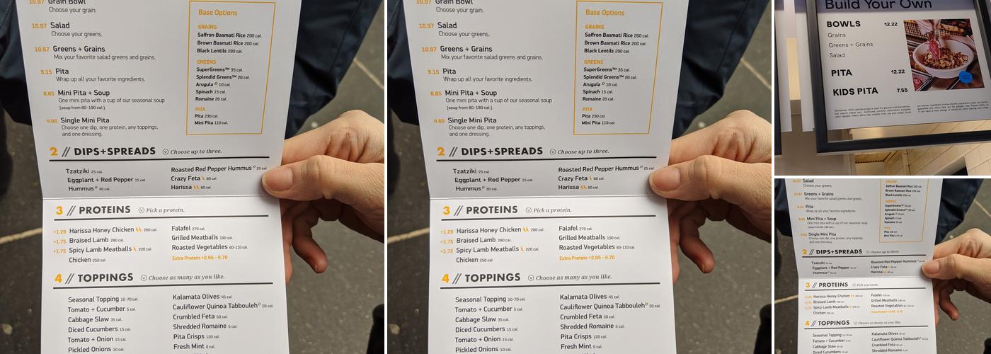 CAVA Menu
