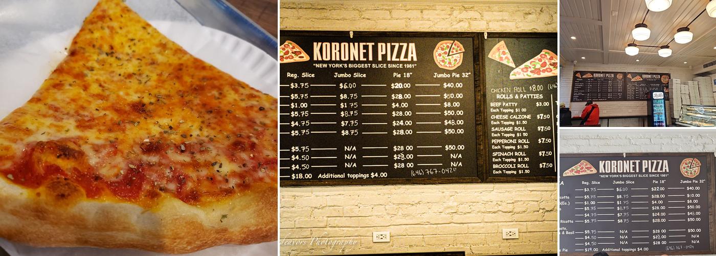 Koronet Pizza Menu