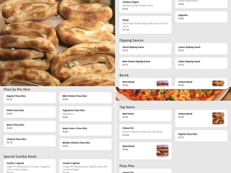 Side By Side Pizza & Burek Menu