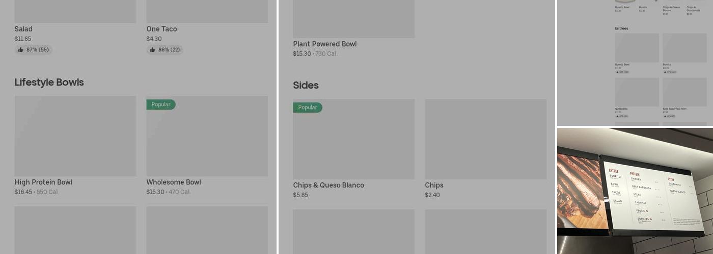 Chipotle Mexican Grill Menu