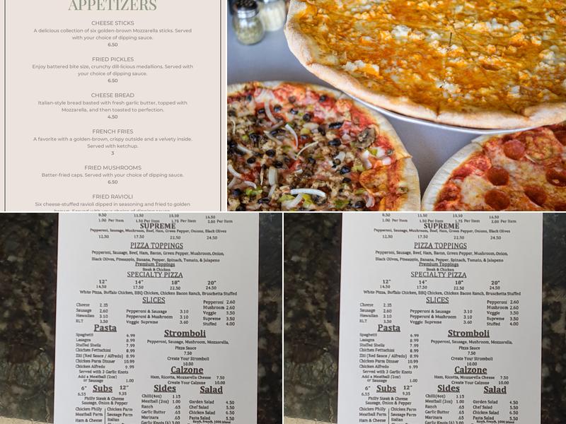 Casa Mia Pizzeria Menu