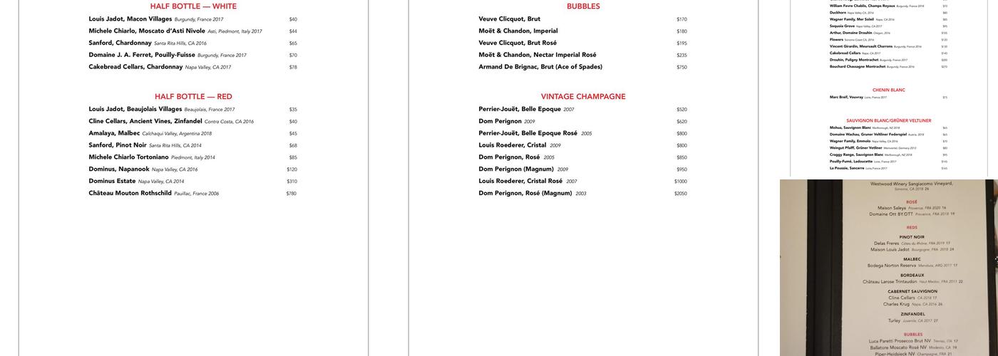 Philippe Chow Downtown Menu