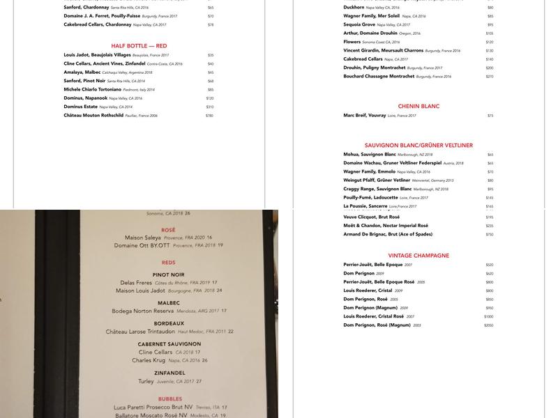 Philippe Chow Downtown Menu