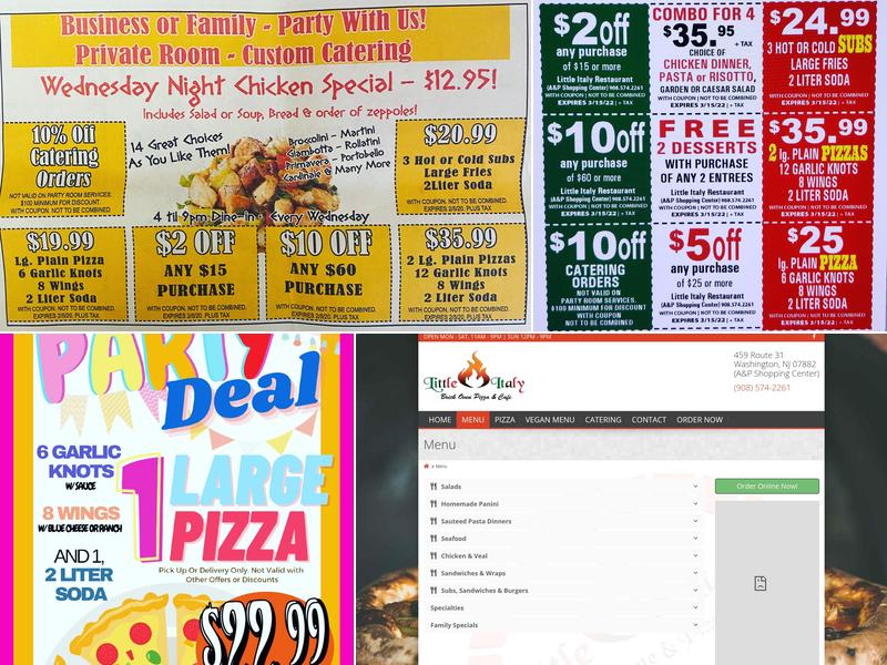 Littte italy Brick Oven Pizza & Cafe Menu