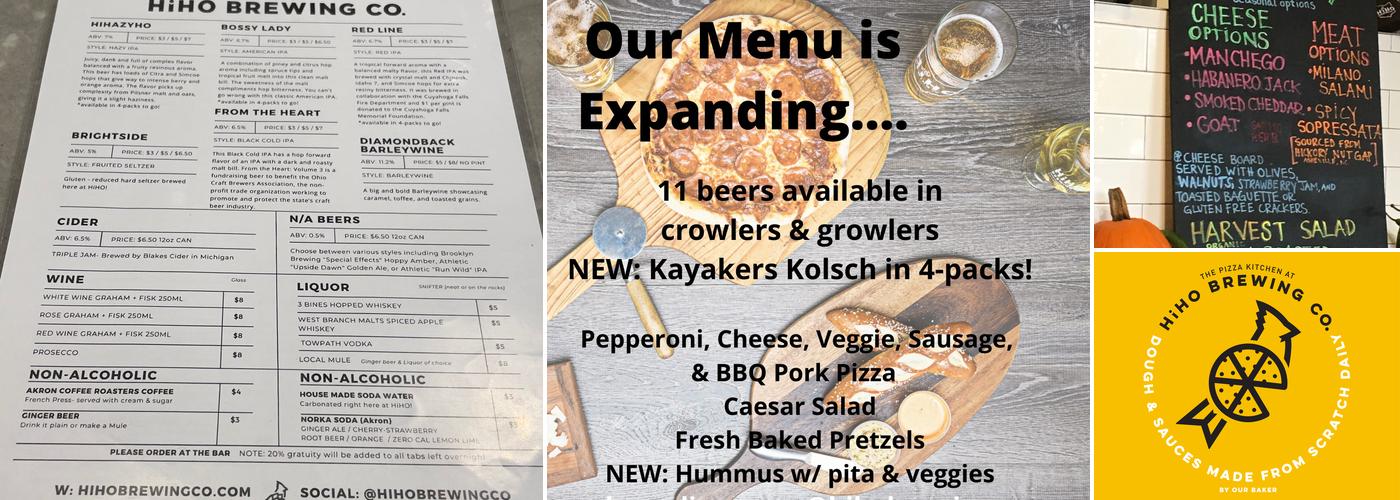 HiHO Brewing Co. Menu