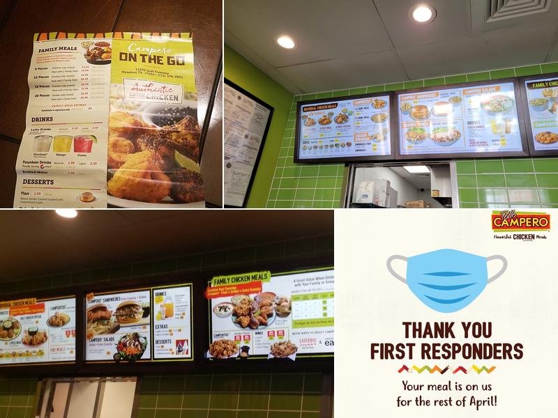 Pollo Campero Menu