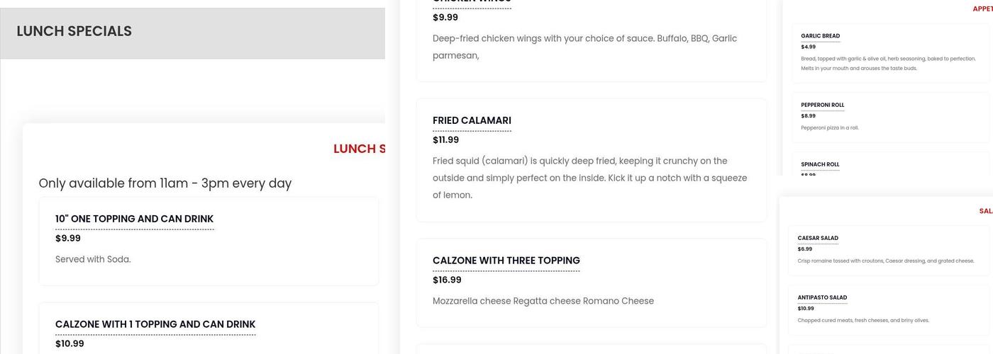 Brooklyn Pie & Cafe Menu