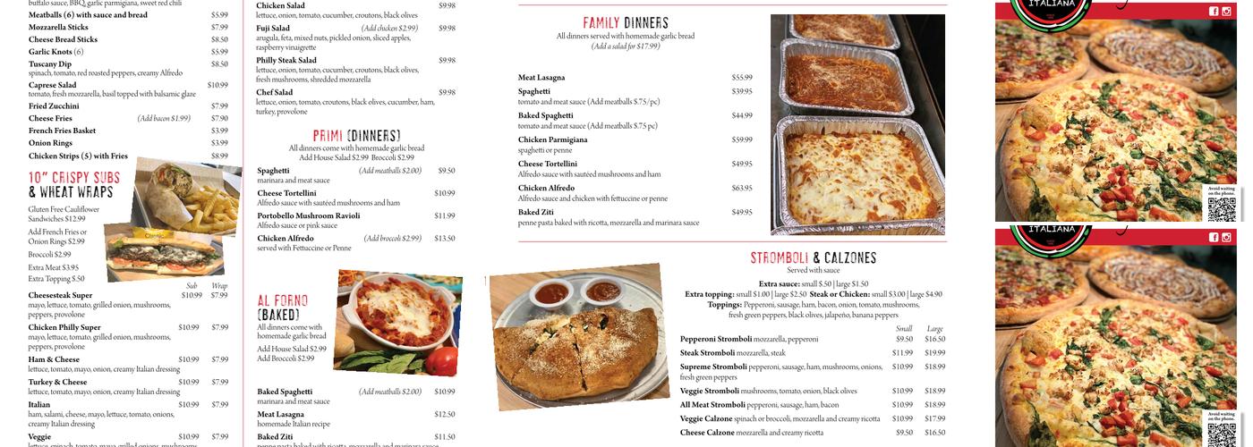Papa's Pizza Menu