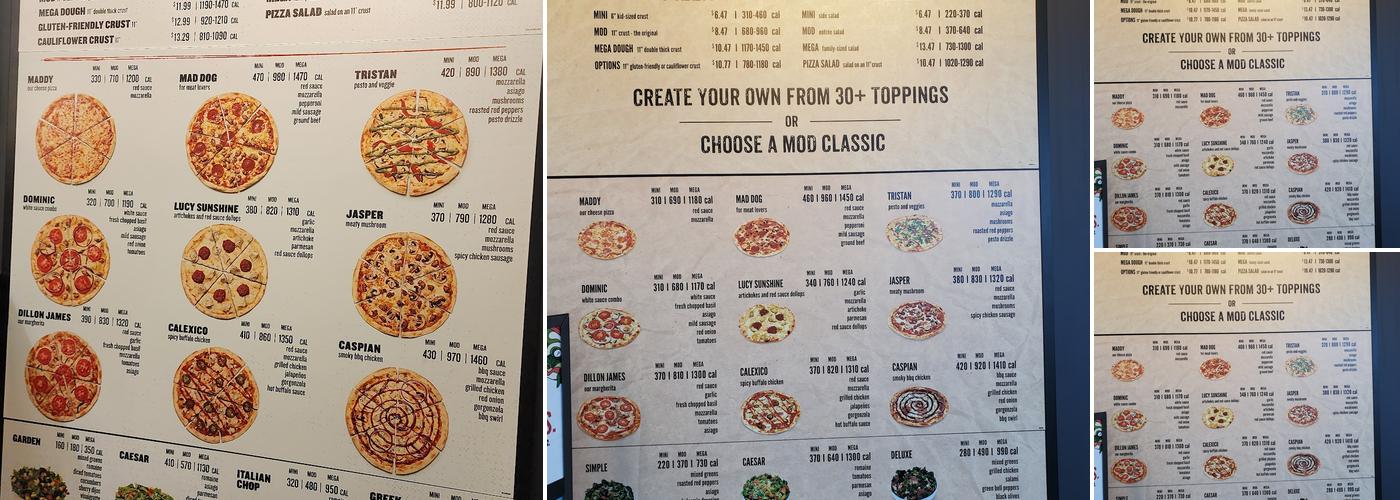 MOD Pizza Menu