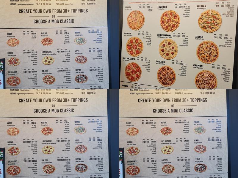 MOD Pizza Menu