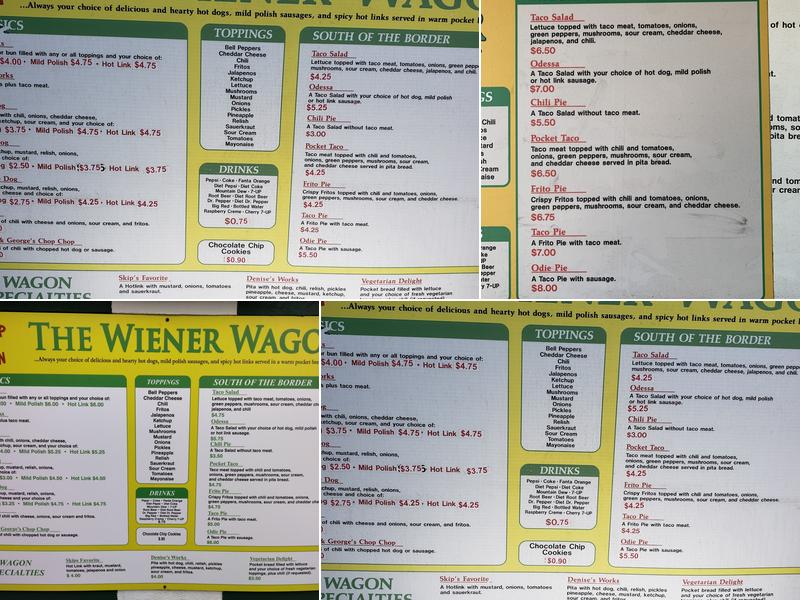 Weiner Wagon Menu