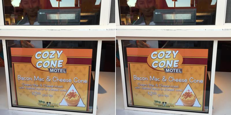 Cozy Cone Motel Menu