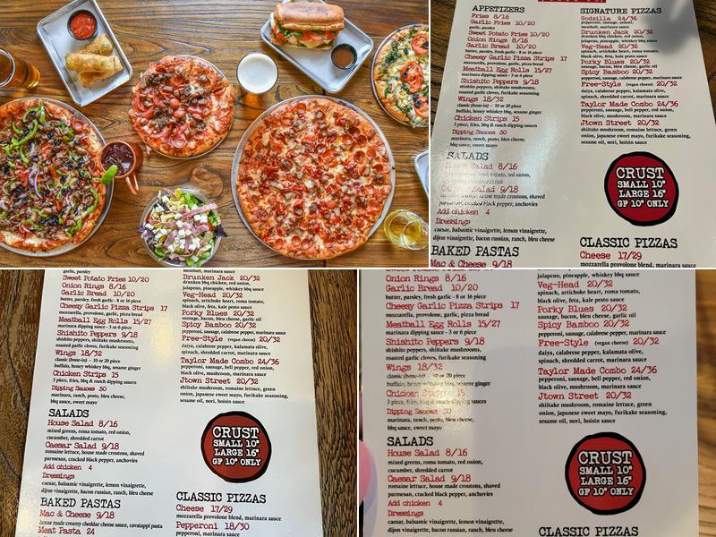 Jtown Pizza Co. Menu