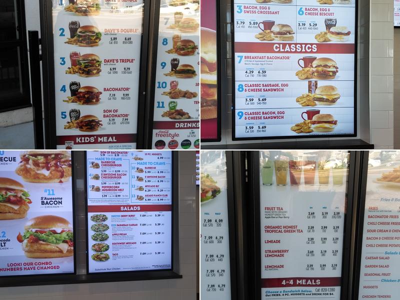 Wendy's Menu