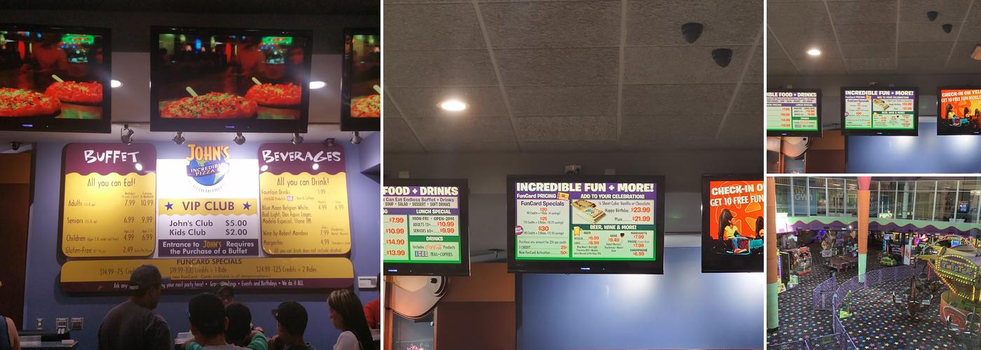 John's Incredible Pizza Menu