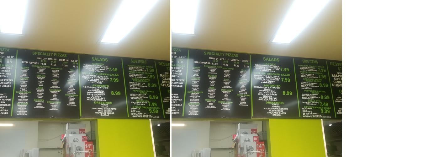 Strongman Pizza Menu